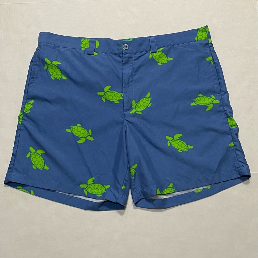 Liquid Flow Blue Swim Trunks Green Sea Turtles Men’s Sz 44W Classic